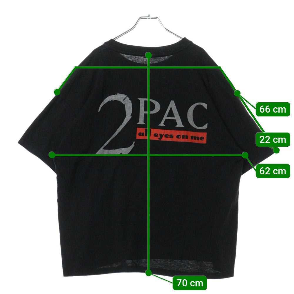 VINTAGE(ヴィンテージ) 90S 2pac all eyes on me 2パック 両面プリント 半袖Tシャツ カットソー ブラック