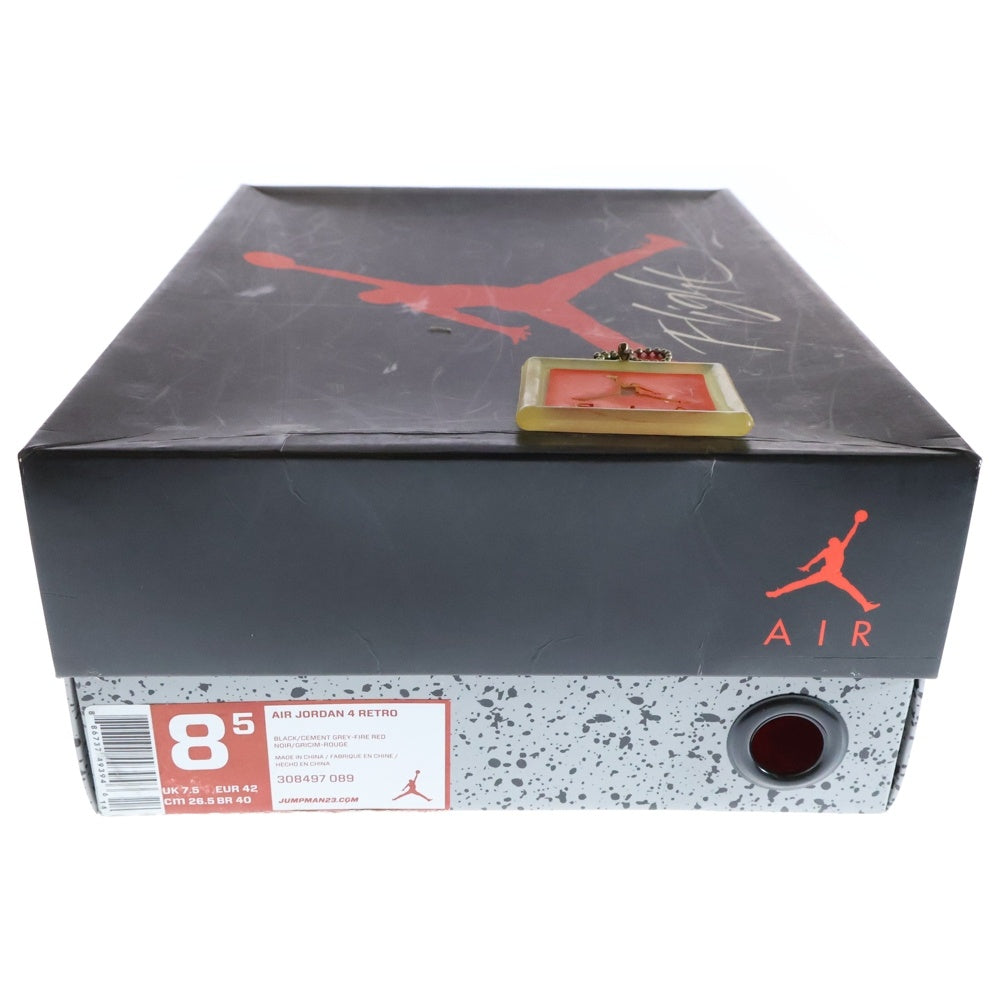 NIKE(ナイキ) 【観賞用】AIR JORDAN 4 RETRO 308497-089 エア ジョーダン 4 レトロ ブレッド 2012 スニーカー シューズ ブラック US8.5/26.5cm