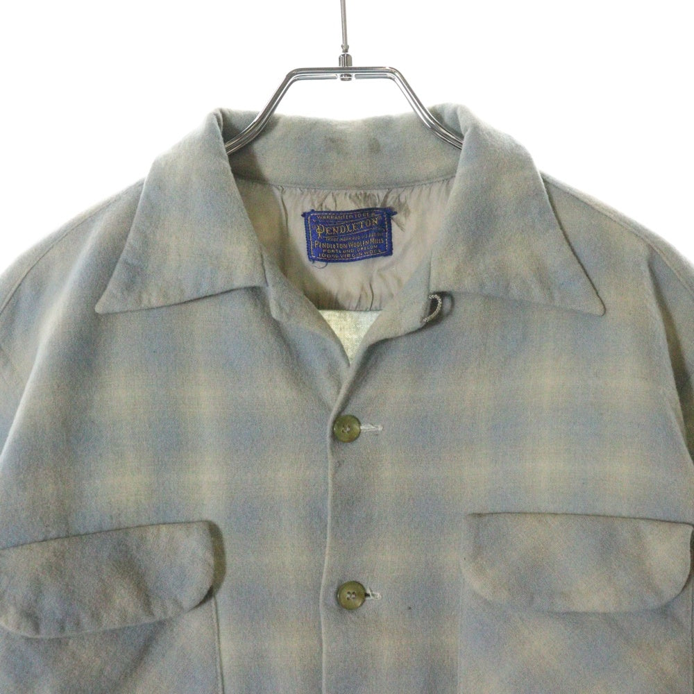 PENDLETON(ペンドルトン) 40s VINTAGE オンブレチェック ウール 長袖シャツ ヴィンテージ チェック