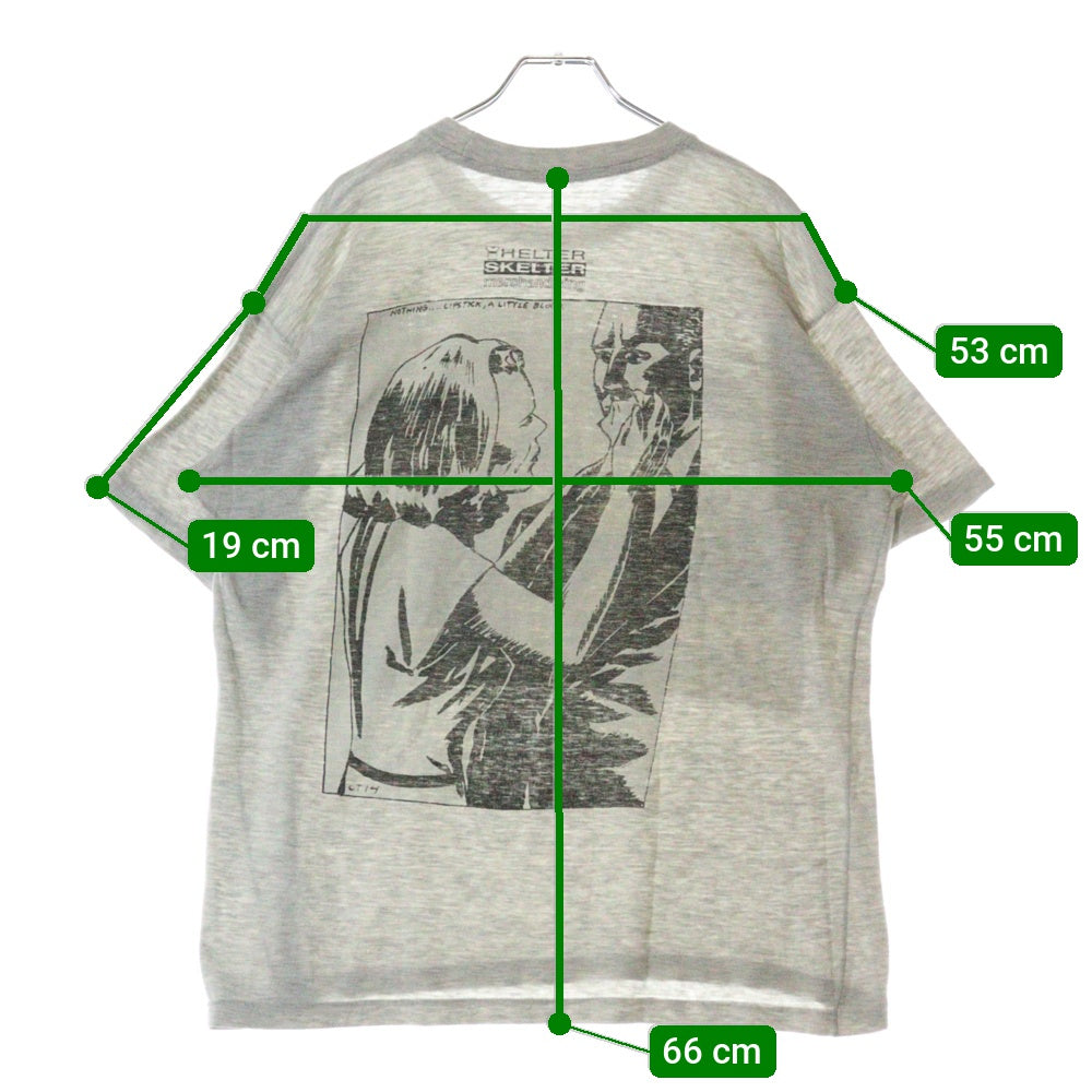 VINTAGE(ヴィンテージ) 90S SONIC YOUTH Goo Helter-skelter Merchandising ソニックユース ヘルタースケルター 両面プリント 半袖Tシャツ グレー