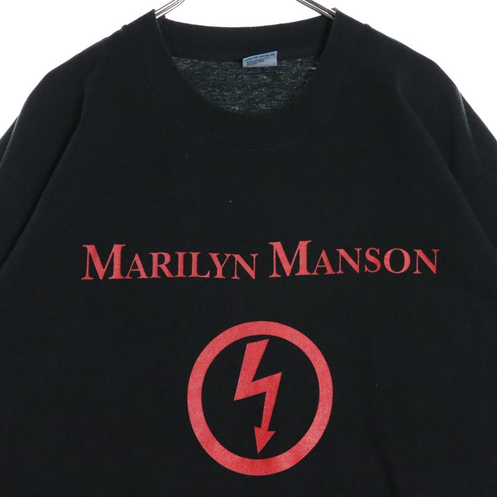 VINTAGE(ヴィンテージ) 90S MARILYN MANSON DEAD TO THE WORLD マリリンマンソン 両面プリント 半袖Tシャツ ブラック