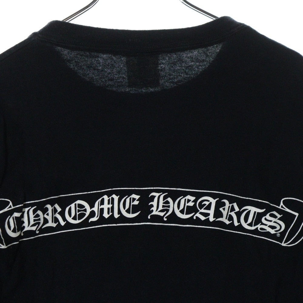 CHROME HEARTS(クロムハーツ) OLD SCROLL LABEL BELTONタグ スクロールラベルプリント 初期モデル ロングスリーブ 長袖Tシャツ ブラック