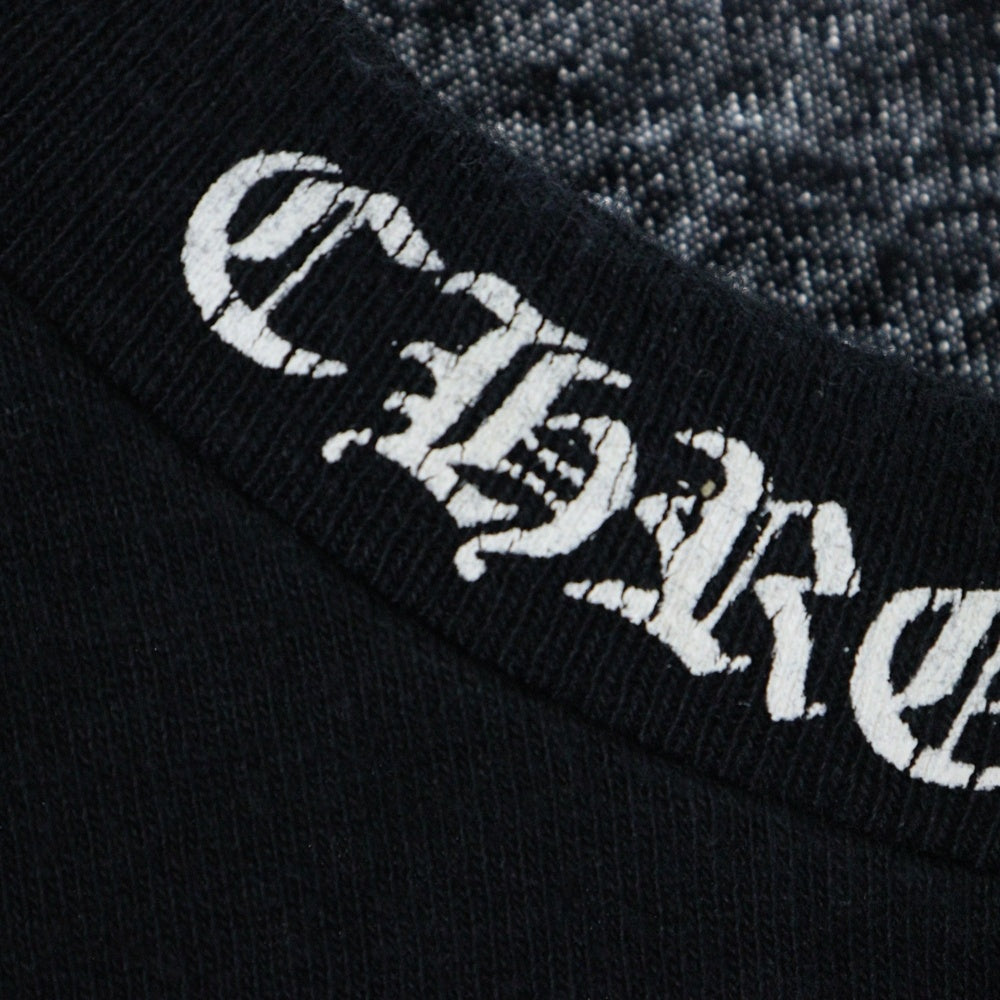CHROME HEARTS(クロムハーツ) OLD SCROLL LABEL BELTONタグ スクロールラベルプリント 初期モデル ロングスリーブ 長袖Tシャツ ブラック