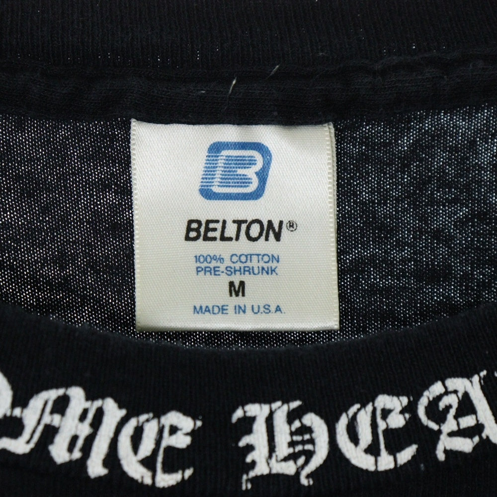 CHROME HEARTS(クロムハーツ) OLD SCROLL LABEL BELTONタグ スクロールラベルプリント 初期モデル ロングスリーブ 長袖Tシャツ ブラック