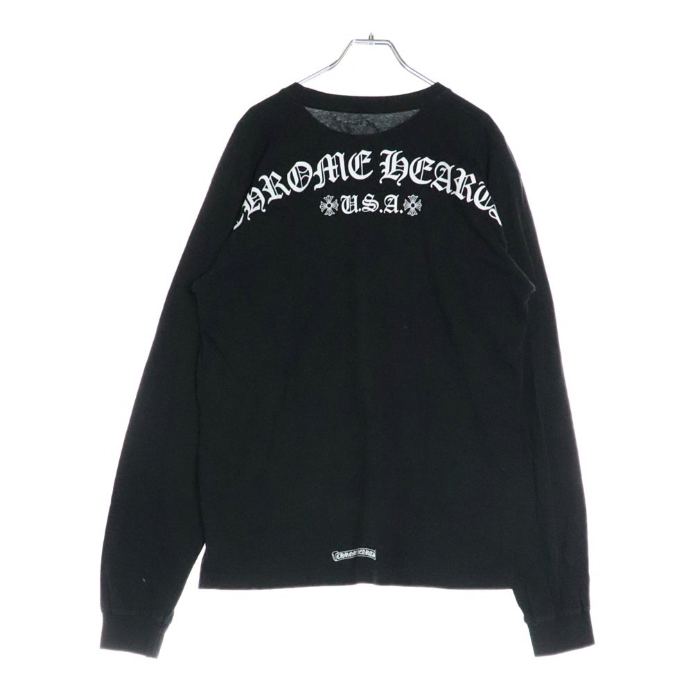 CHROME HEARTS(クロムハーツ) CH L S 1 Arch Logo アーチロゴプリント ロングスリーブ 長袖Tシャツ ブラック