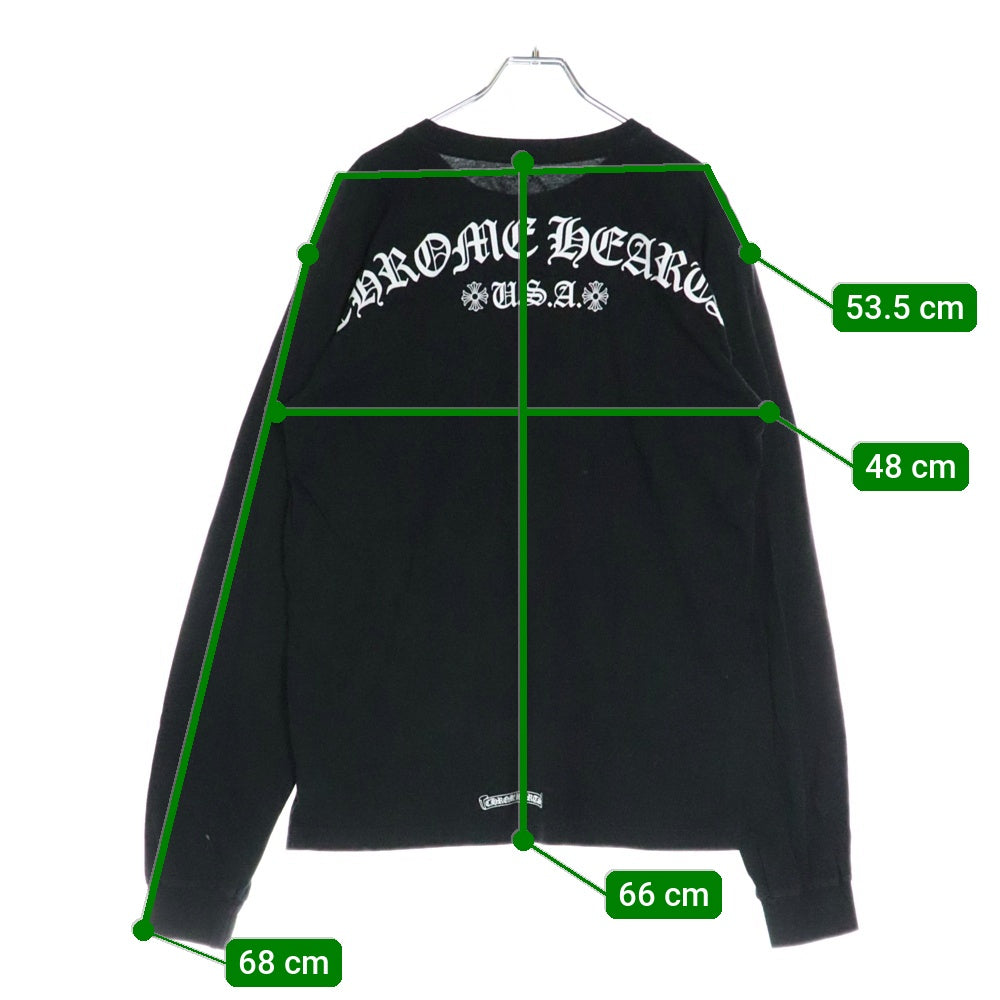 CHROME HEARTS(クロムハーツ) CH L S 1 Arch Logo アーチロゴプリント ロングスリーブ 長袖Tシャツ ブラック