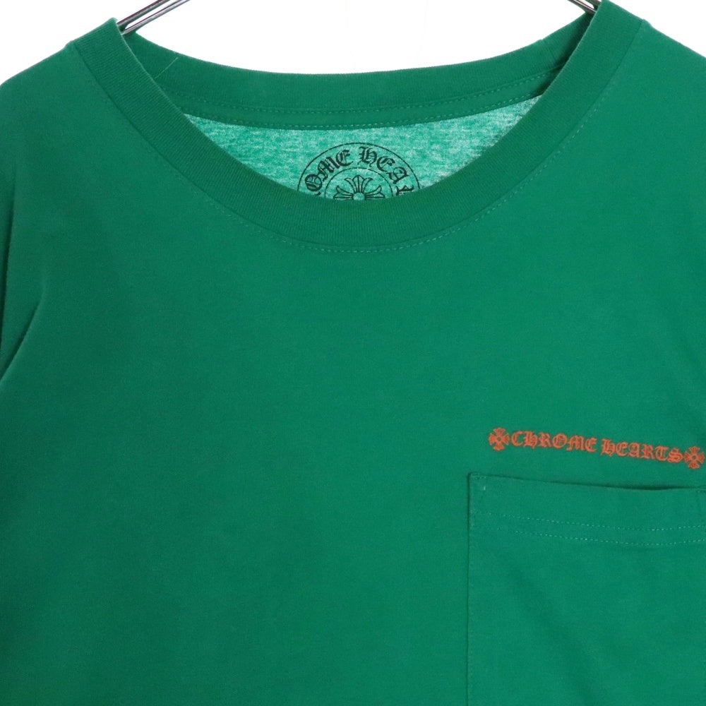 CHROME HEARTS(クロムハーツ) CH L S 1 バックホースシュープリント 長袖Tシャツ ロングスリーブカットソー グリーン