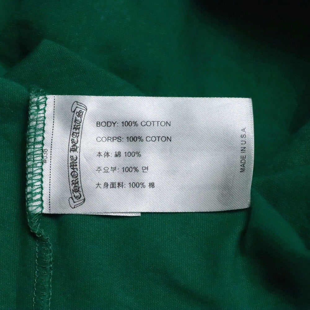 CHROME HEARTS(クロムハーツ) CH L S 1 バックホースシュープリント 長袖Tシャツ ロングスリーブカットソー グリーン