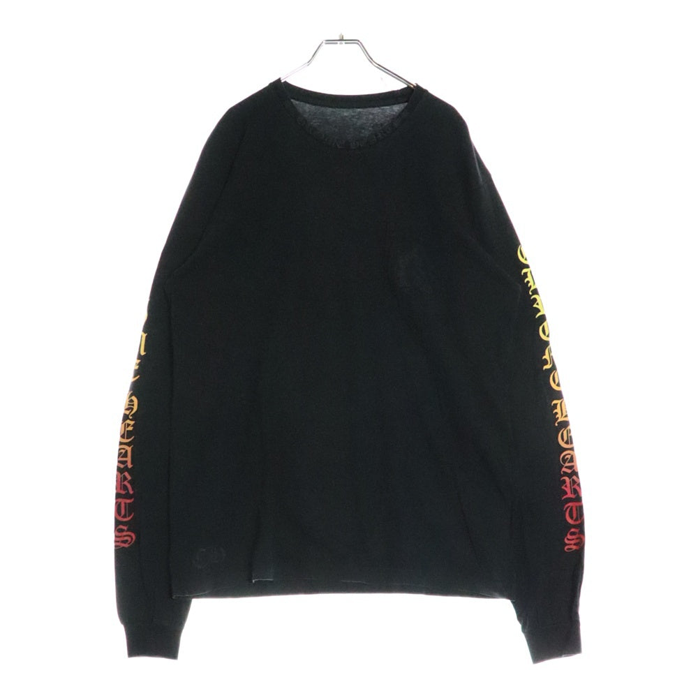 CHROME HEARTS(クロムハーツ) CH L S 1 バックホースシュー グラデーションプリント ロングスリーブ 長袖Tシャツ ブラック