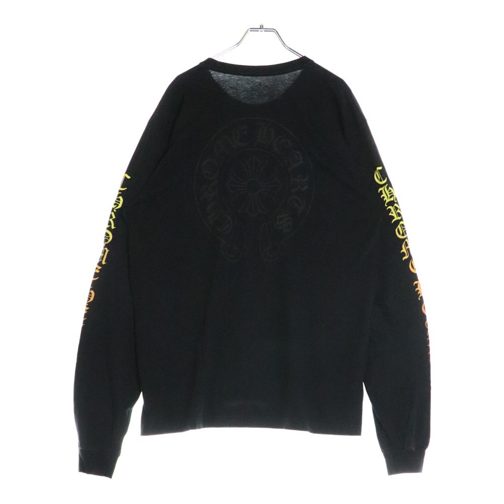 CHROME HEARTS(クロムハーツ) CH L S 1 バックホースシュー グラデーションプリント ロングスリーブ 長袖Tシャツ ブラック