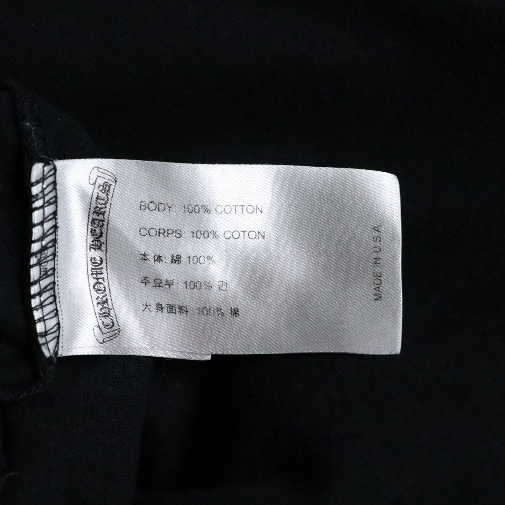 CHROME HEARTS(クロムハーツ) Brown Neck Logo L/S ネックロゴプリント ロングスリーブ 長袖Tシャツ ブラック