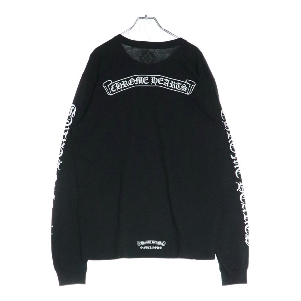 CHROME HEARTS(クロムハーツ) CH SCROLL LABEL FUCKYOU L/S /1 スクロールラベル ファックユー アームプリント ロングスリーブカットソー 長袖Tシャツ
