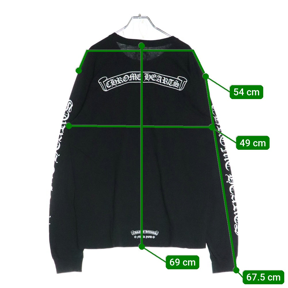 CHROME HEARTS(クロムハーツ) CH SCROLL LABEL FUCKYOU L/S /1 スクロールラベル ファックユー アームプリント ロングスリーブカットソー 長袖Tシャツ