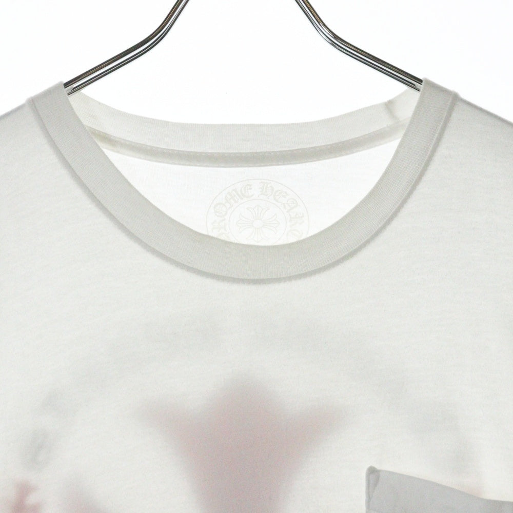 CHROME HEARTS(クロムハーツ) Made In Hollywood L/S Tee メイドインハリウッド レッドクロス CHプラス 両面プリント ロングスリーブ 長袖Tシャツ ホワイト/レッド
