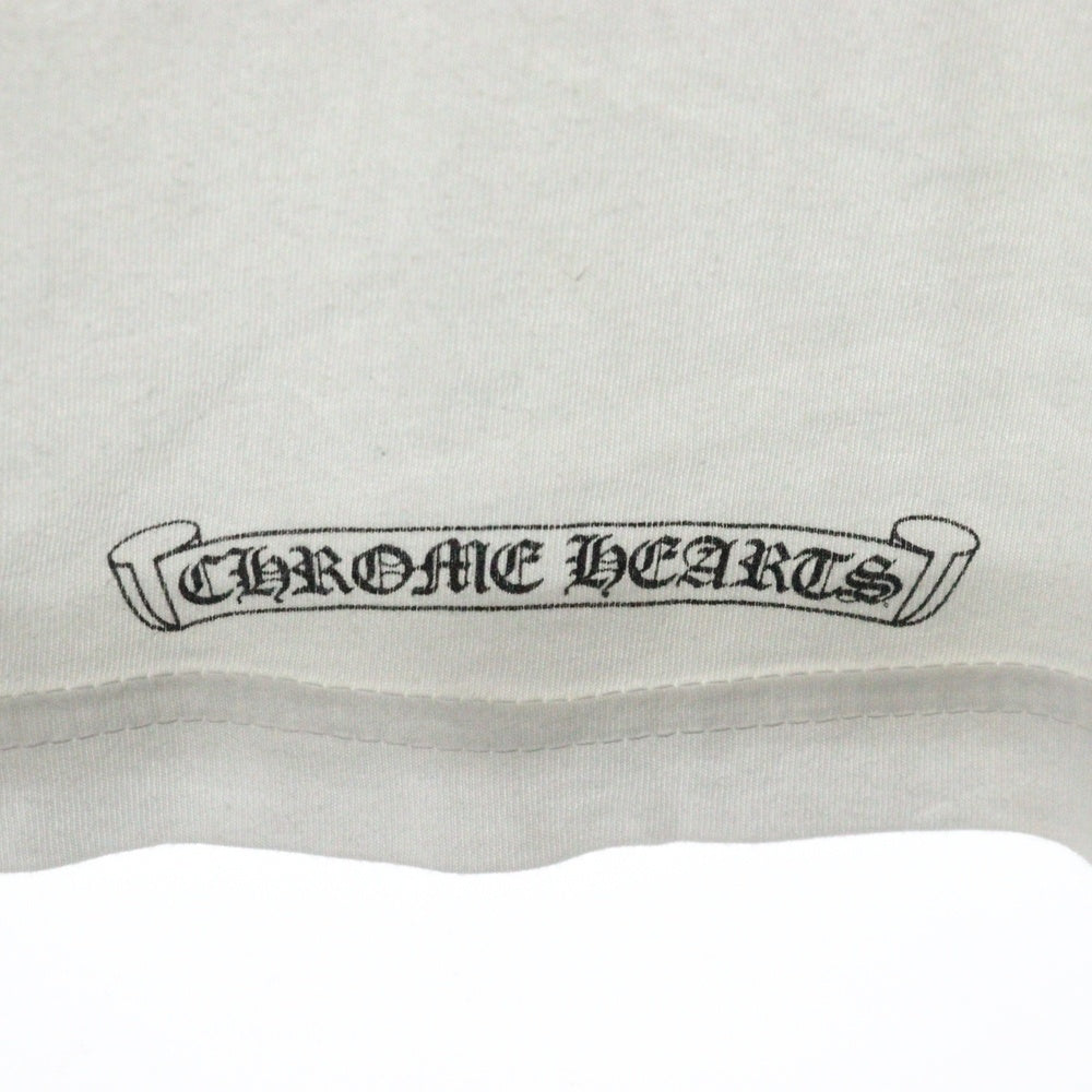 CHROME HEARTS(クロムハーツ) Made In Hollywood L/S Tee メイドインハリウッド レッドクロス CHプラス 両面プリント ロングスリーブ 長袖Tシャツ ホワイト/レッド