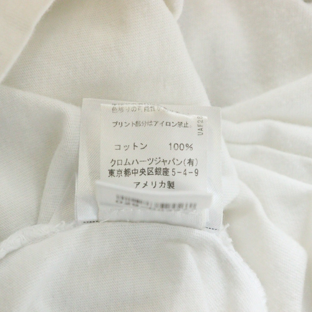 CHROME HEARTS(クロムハーツ) Made In Hollywood L/S Tee メイドインハリウッド レッドクロス CHプラス 両面プリント ロングスリーブ 長袖Tシャツ ホワイト/レッド