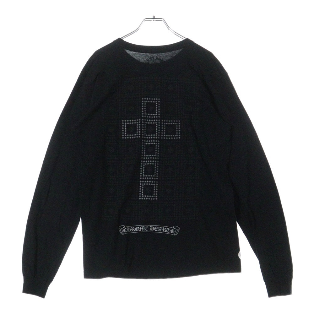 CHROME HEARTS(クロムハーツ) CH PLS L/S CHプラス 両面プリント ロングスリーブ 長袖Tシャツ ブラック