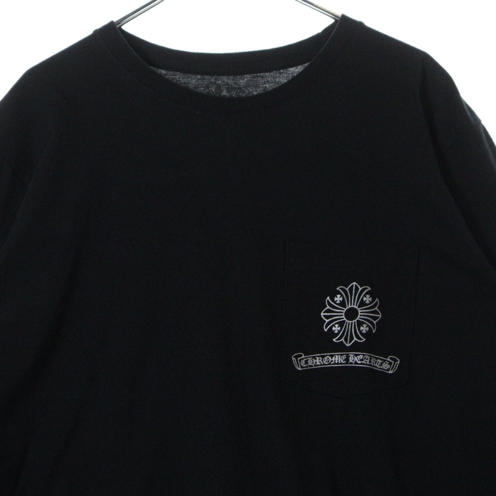 CHROME HEARTS(クロムハーツ) CH PLS L/S CHプラス 両面プリント ロングスリーブ 長袖Tシャツ ブラック