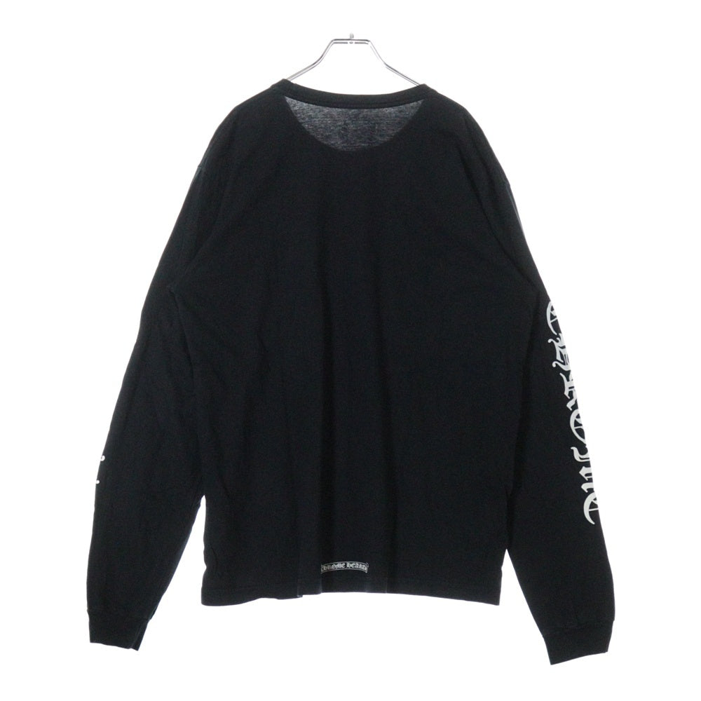 CHROME HEARTS(クロムハーツ) Neck Logo ネックロゴ アームプリント ロングスリーブ L/S 長袖 ポケットTシャツ カットソー ブラック