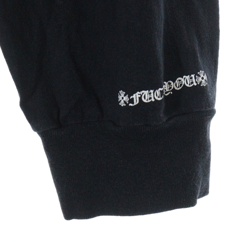 CHROME HEARTS(クロムハーツ) Neck Logo ネックロゴ アームプリント ロングスリーブ L/S 長袖 ポケットTシャツ カットソー ブラック