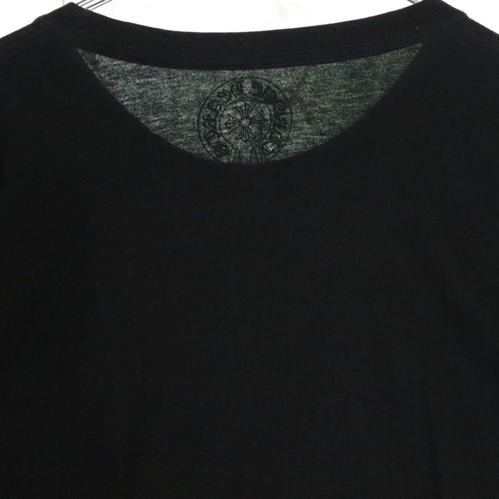 CHROME HEARTS(クロムハーツ) Neck Logo ネックロゴ アームプリント ロングスリーブ L/S 長袖 ポケットTシャツ カットソー ブラック