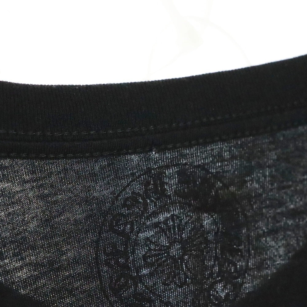 CHROME HEARTS(クロムハーツ) Neck Logo ネックロゴ アームプリント ロングスリーブ L/S 長袖 ポケットTシャツ カットソー ブラック