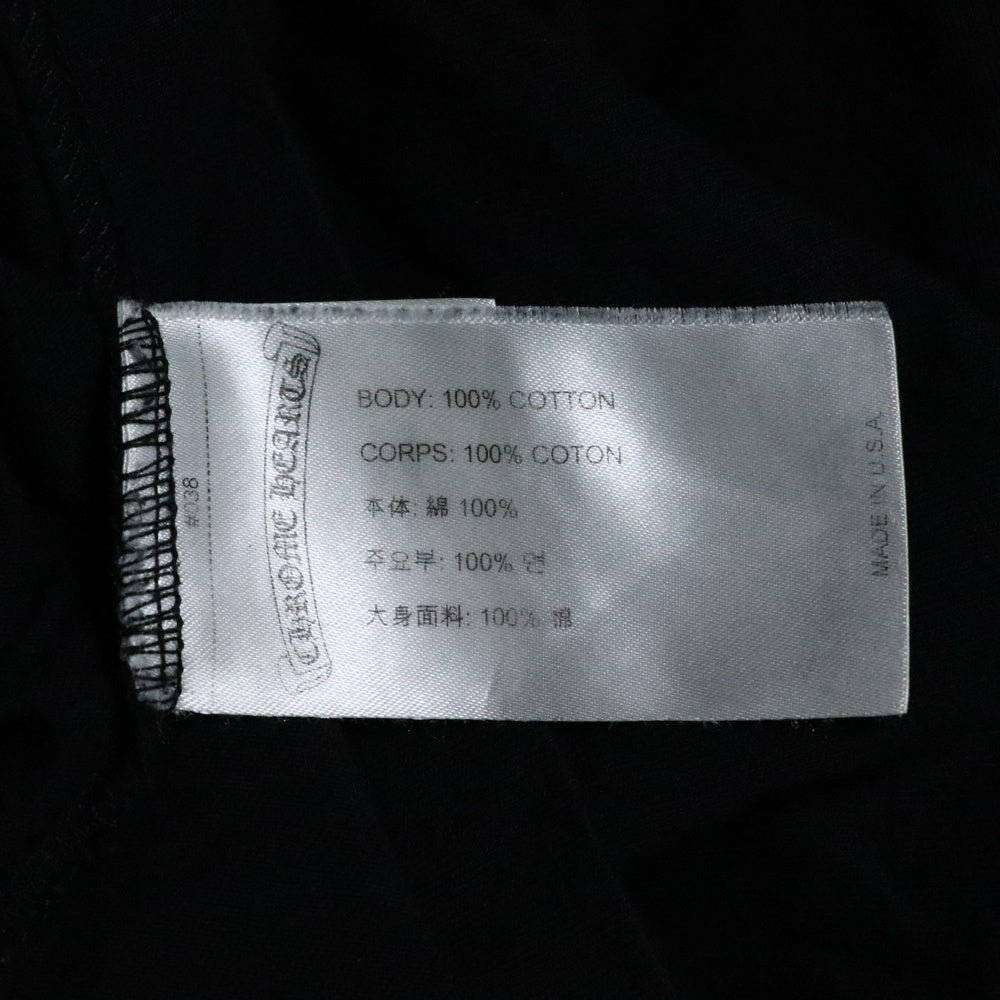 CHROME HEARTS(クロムハーツ) Neck Logo ネックロゴ アームプリント ロングスリーブ L/S 長袖 ポケットTシャツ カットソー ブラック