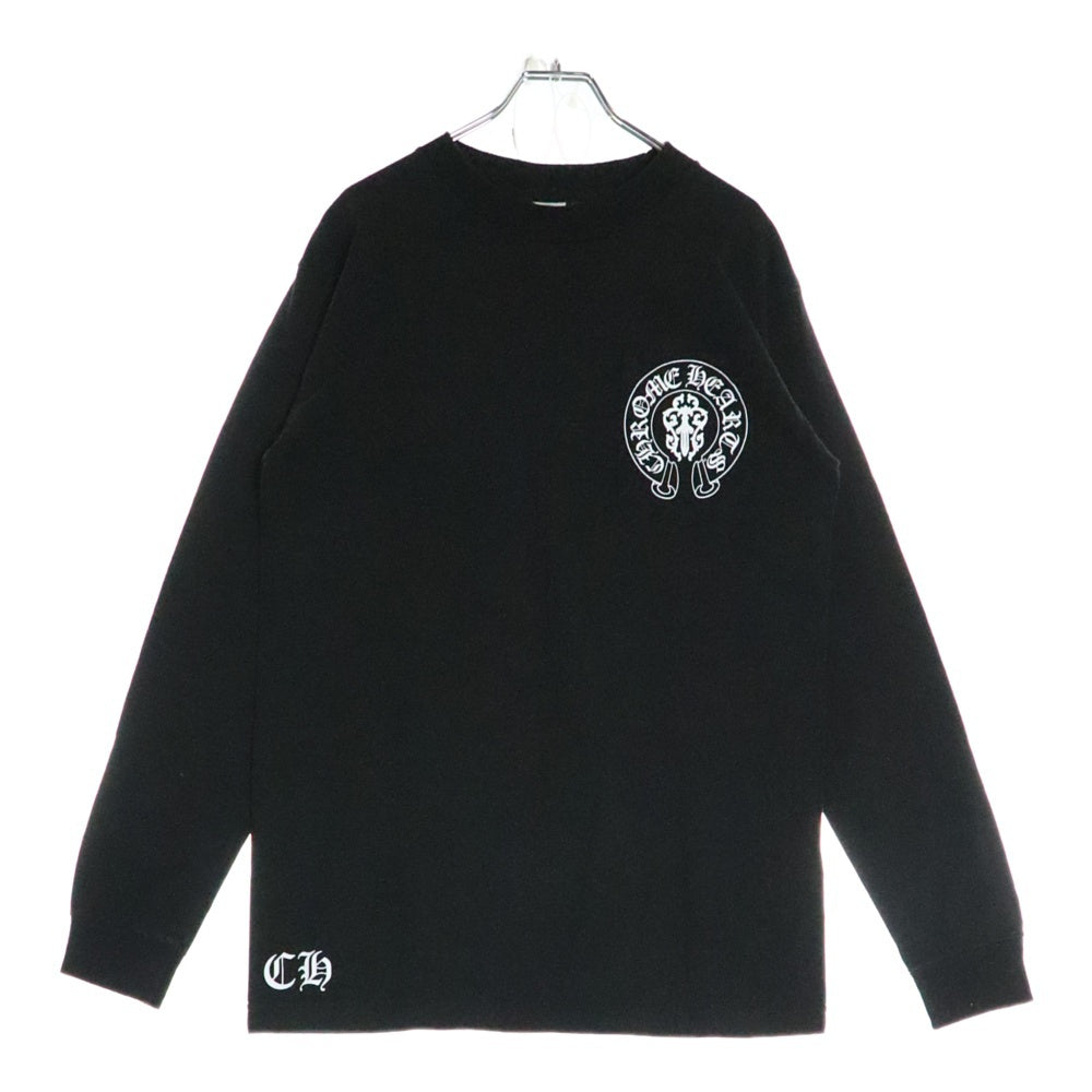 CHROME HEARTS(クロムハーツ) American Flag 星条旗プリント ロングスリーブ 長袖Tシャツ ブラック