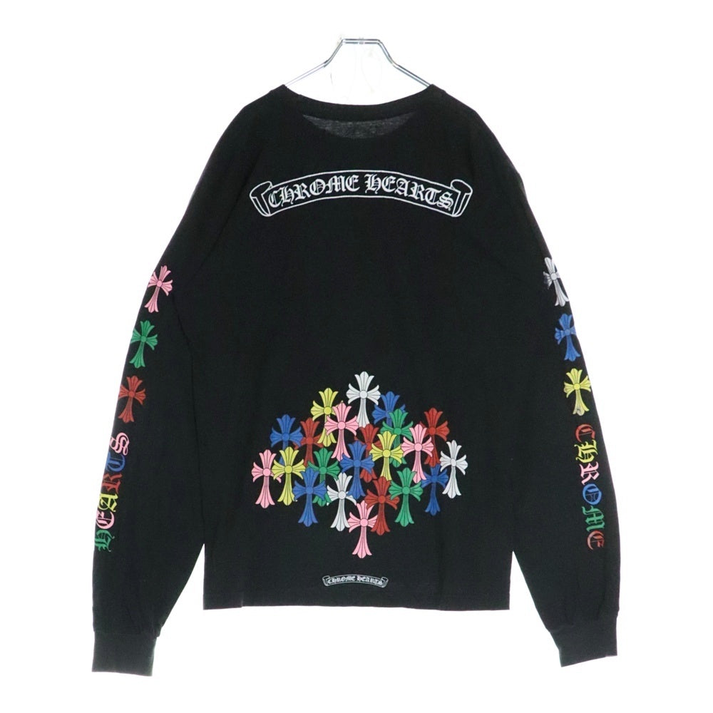 CHROME HEARTS(クロムハーツ) MLTCOL CEM CRS LS マルチセメタリークロスプリント ロングスリーブ 長袖Tシャツ ブラック
