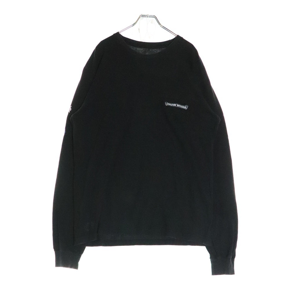 CHROME HEARTS(クロムハーツ) MLTCOL CEM CRS LS マルチセメタリークロスプリント ロングスリーブ 長袖Tシャツ ブラック