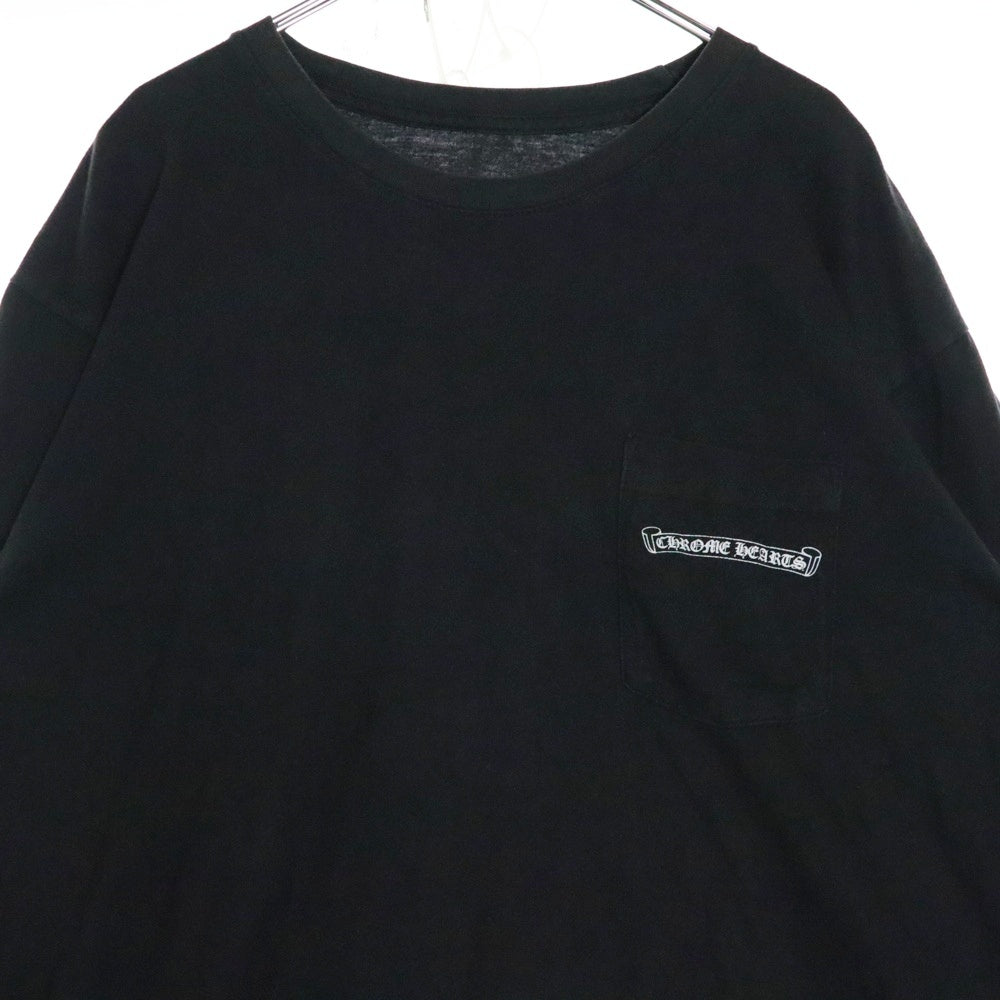 CHROME HEARTS(クロムハーツ) MLTCOL CEM CRS LS マルチセメタリークロスプリント ロングスリーブ 長袖Tシャツ ブラック