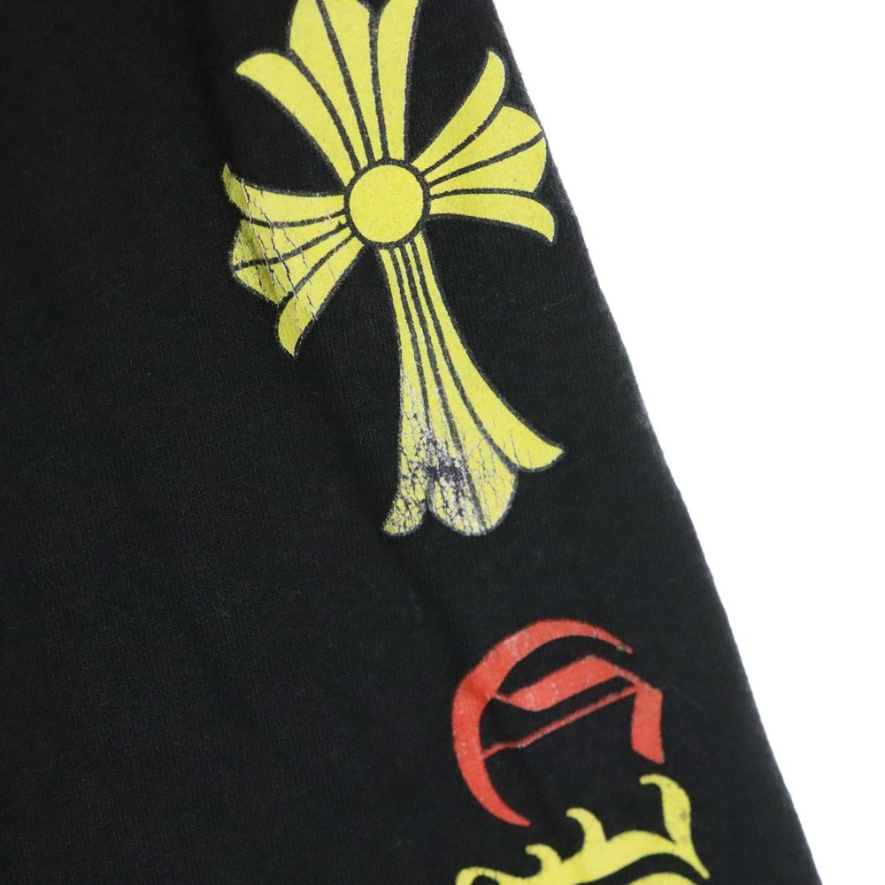CHROME HEARTS(クロムハーツ) MLTCOL CEM CRS LS マルチセメタリークロスプリント ロングスリーブ 長袖Tシャツ ブラック