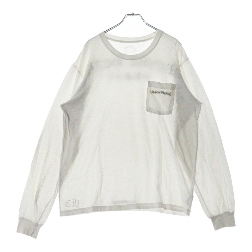 CHROME HEARTS(クロムハーツ) CH L S 1 Arch Logo アーチロゴプリント ロングスリーブ 長袖Tシャツ ホワイト