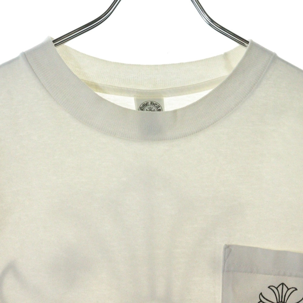 CHROME HEARTS(クロムハーツ) CH PLS L/S CHプラス 両面プリント ロングスリーブ 長袖Tシャツ ホワイト