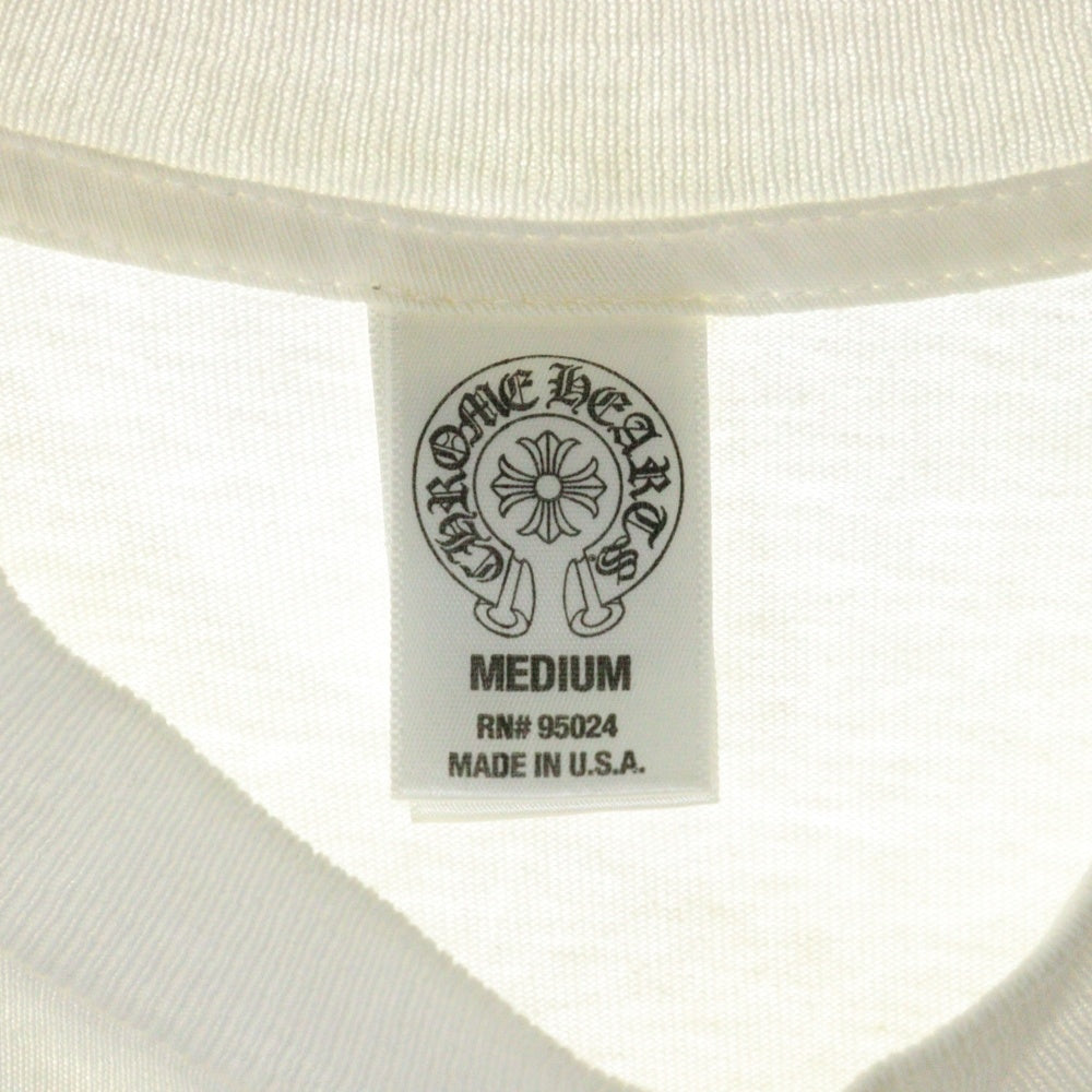 CHROME HEARTS(クロムハーツ) CH PLS L/S CHプラス 両面プリント ロングスリーブ 長袖Tシャツ ホワイト