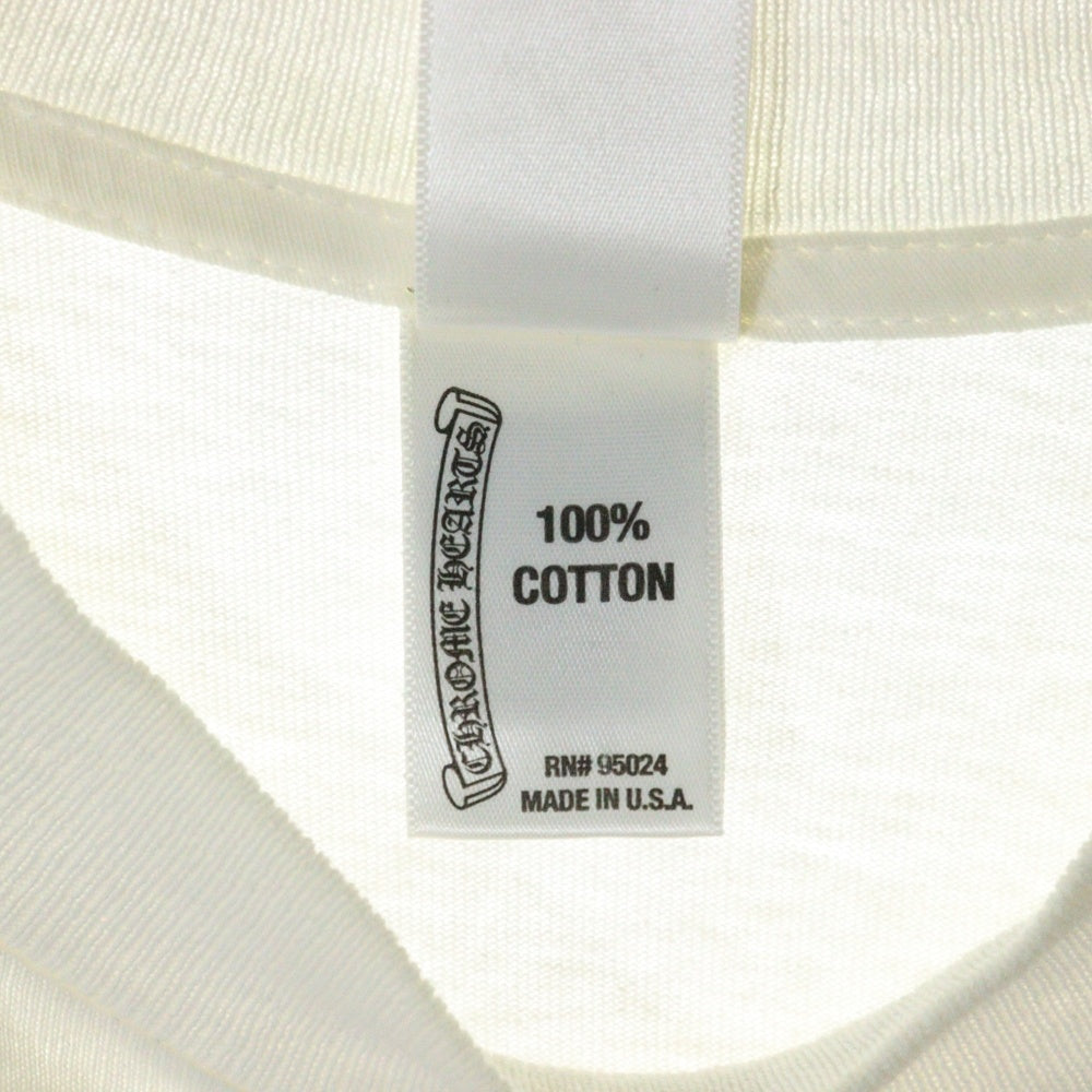 CHROME HEARTS(クロムハーツ) CH PLS L/S CHプラス 両面プリント ロングスリーブ 長袖Tシャツ ホワイト