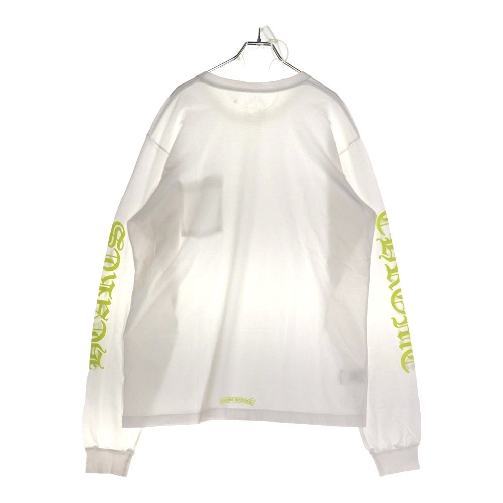CHROME HEARTS(クロムハーツ) Neck Logo ネックロゴ アームプリント ロングスリーブ L/S 長袖 ポケットTシャツ カットソー ホワイト