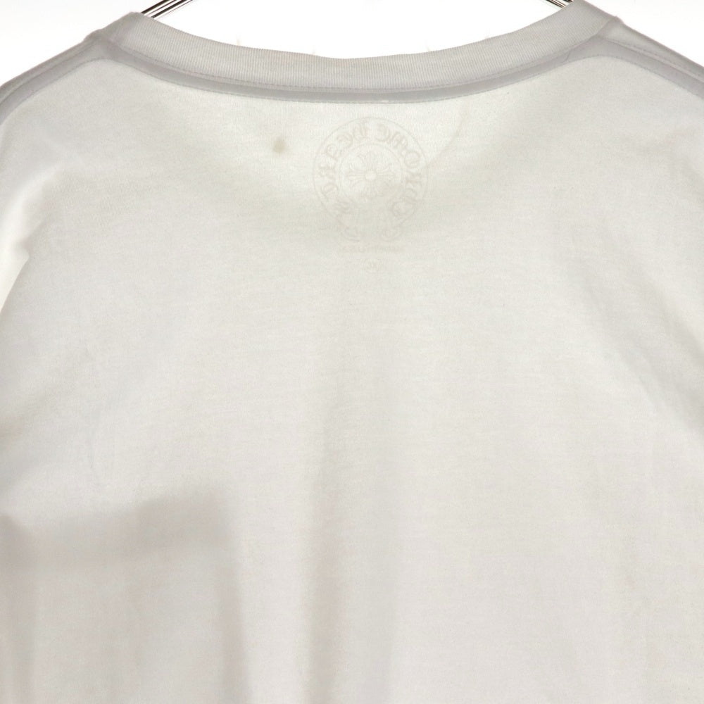 CHROME HEARTS(クロムハーツ) Neck Logo ネックロゴ アームプリント ロングスリーブ L/S 長袖 ポケットTシャツ カットソー ホワイト