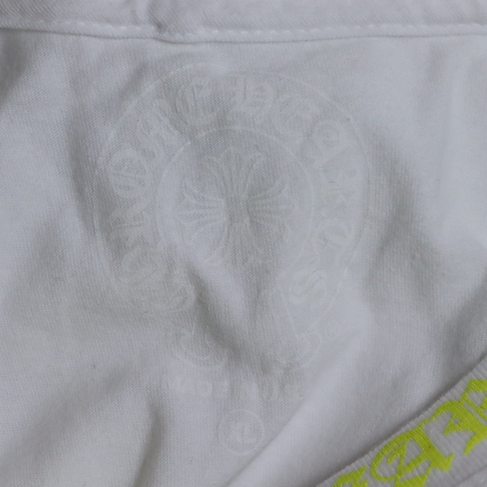 CHROME HEARTS(クロムハーツ) Neck Logo ネックロゴ アームプリント ロングスリーブ L/S 長袖 ポケットTシャツ カットソー ホワイト