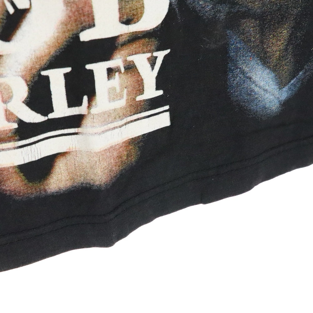 VINTAGE(ヴィンテージ) 90S BOB MARLEY POSITIVE VIBRATION ボブマーリー 両面プリント 半袖 Tシャツ ブラック