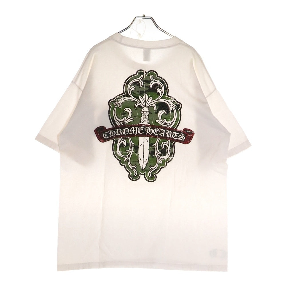 CHROME HEARTS(クロムハーツ) Back Camo Dagger Tee オールドモデル ダガーロゴプリント 半袖Tシャツ カットソー ホワイト
