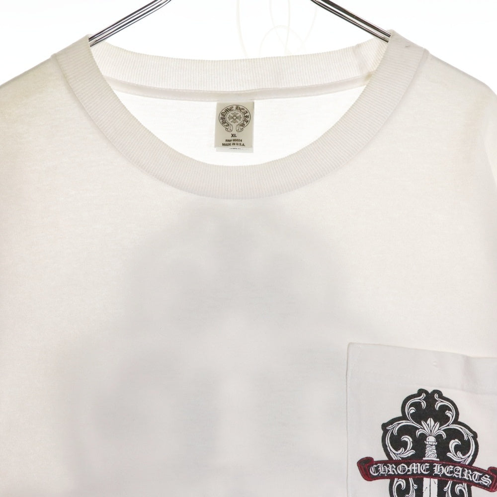 CHROME HEARTS(クロムハーツ) Back Camo Dagger Tee オールドモデル ダガーロゴプリント 半袖Tシャツ カットソー ホワイト