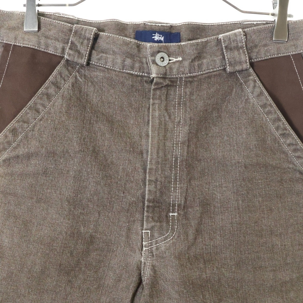 STUSSY(ステューシー) 90-00S ペインターショーツ ハーフパンツ ブラウン