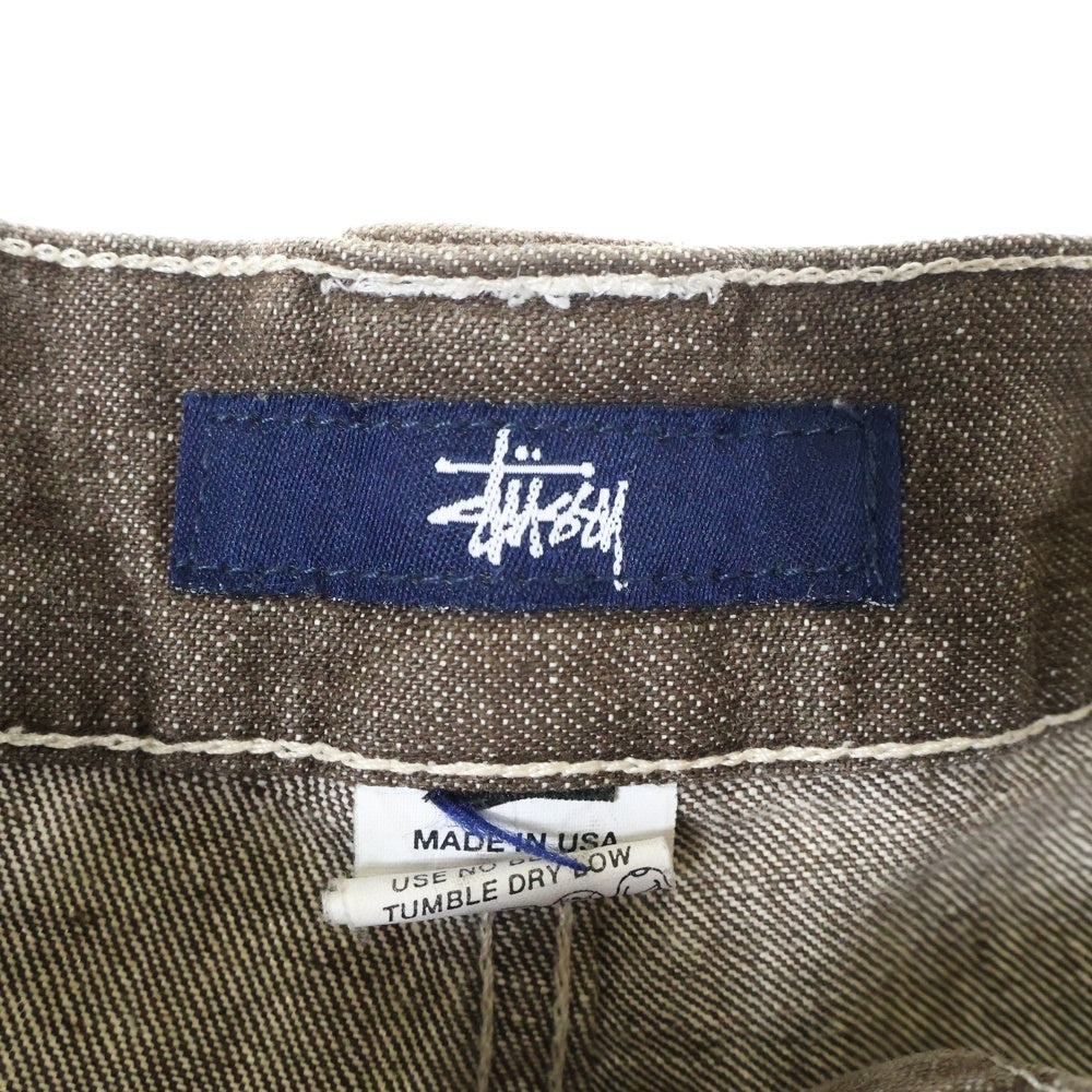 STUSSY(ステューシー) 90-00S ペインターショーツ ハーフパンツ ブラウン