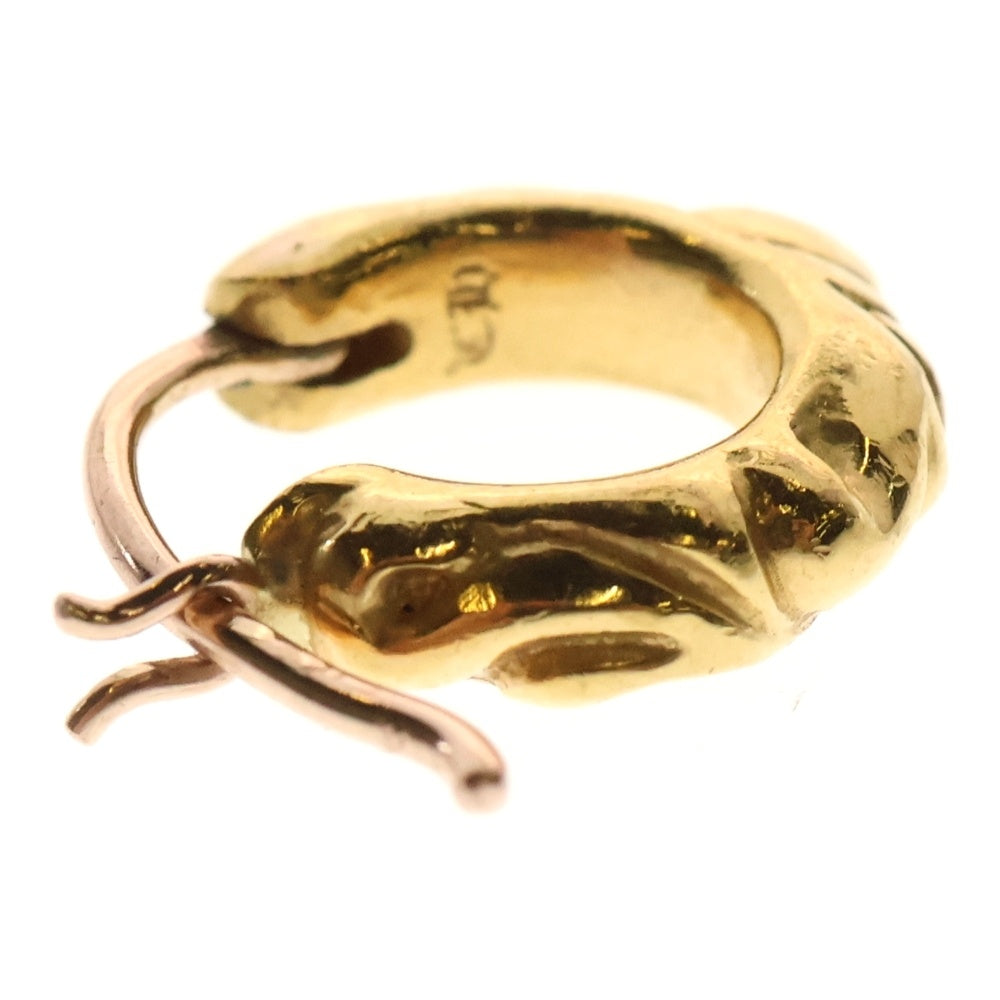 CHROME HEARTS(クロムハーツ) 22K TNY HOOP SCRL 22Kタイニースクロールフープ ゴールドピアス ゴールド