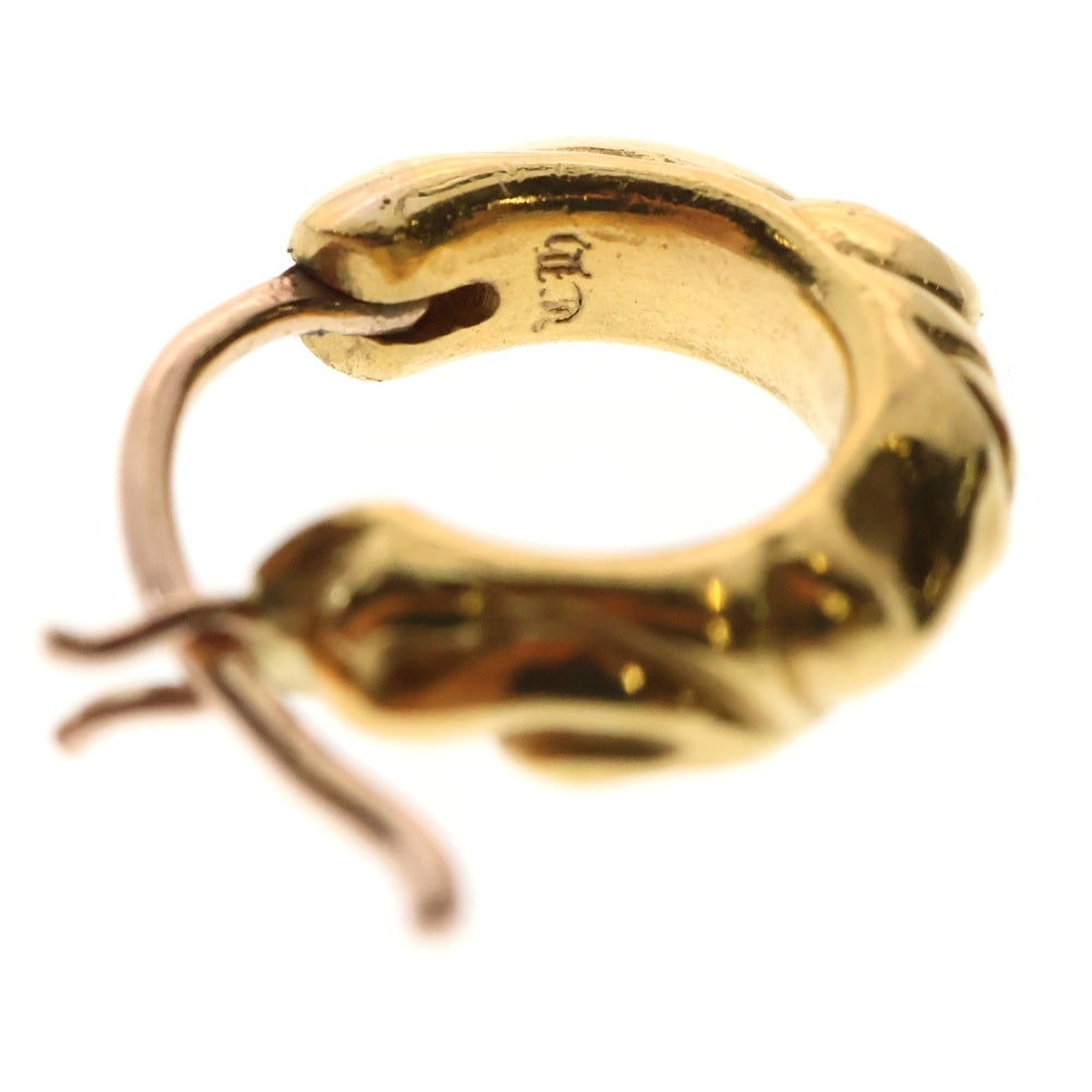 CHROME HEARTS(クロムハーツ) 22K TNY HOOP SCRL 22Kタイニースクロールフープ ゴールドピアス ゴールド