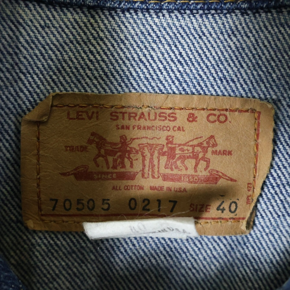 Levi's(リーバイス) 70s 70705 0217 スモール e ボタン裏 I デニムトラッカージャケット インディゴ