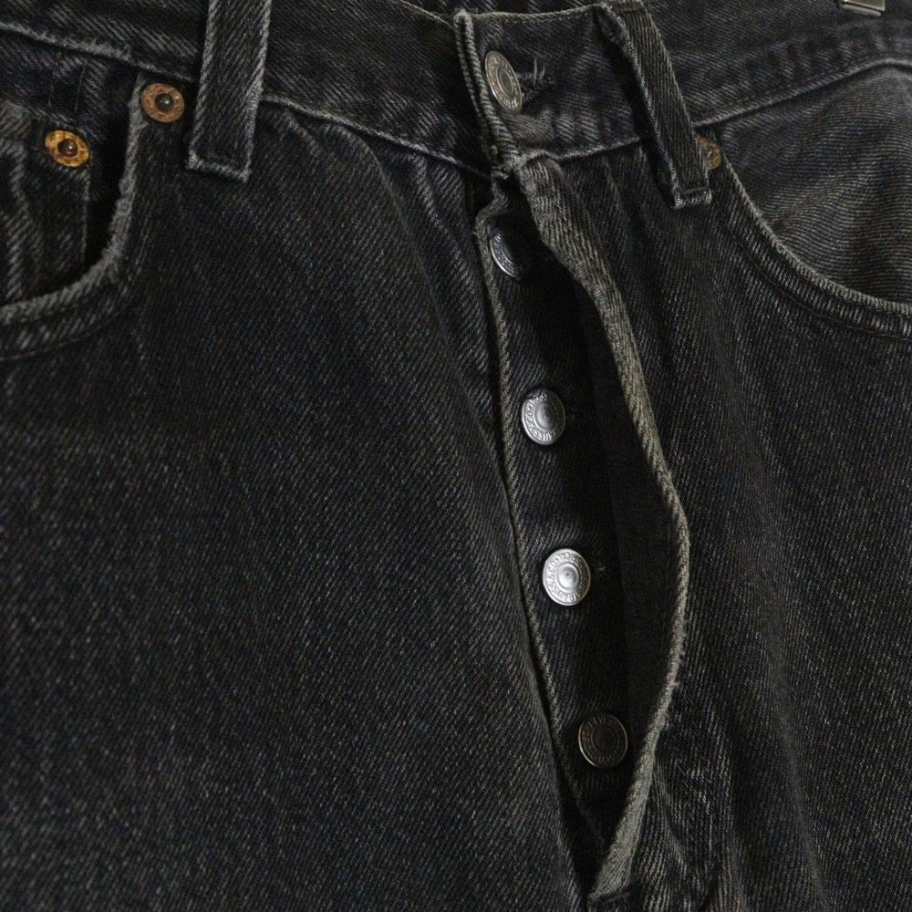 Levi's(リーバイス) 90S 501 ボタンフライ ストレートデニムパンツ ブラック