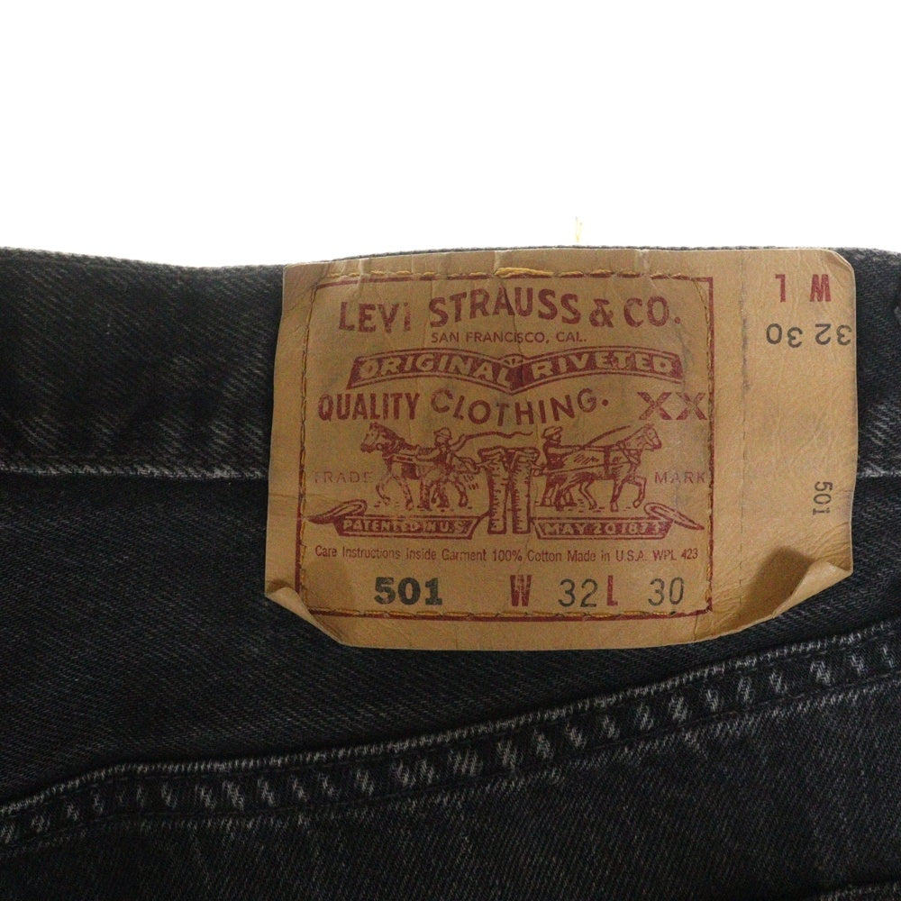 Levi's(リーバイス) 90S 501 ボタンフライ ストレートデニムパンツ ブラック