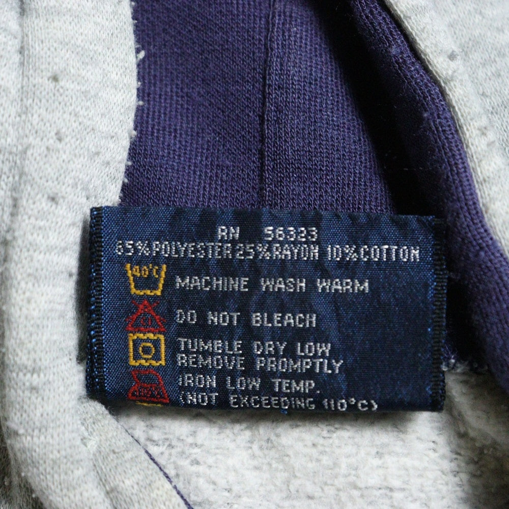 NIKE(ナイキ) 80S ロゴ刺繍 ラインデザイン ラグランスリーブ ジップアップパーカー グレー
